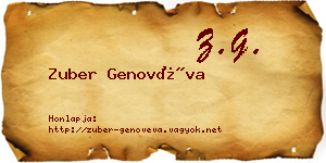 Zuber Genovéva névjegykártya